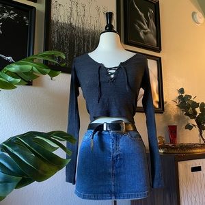 Long sleeve crop top